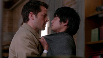 Cas insists that Kevin must get to work. Cas insists that Kevin must get to work.